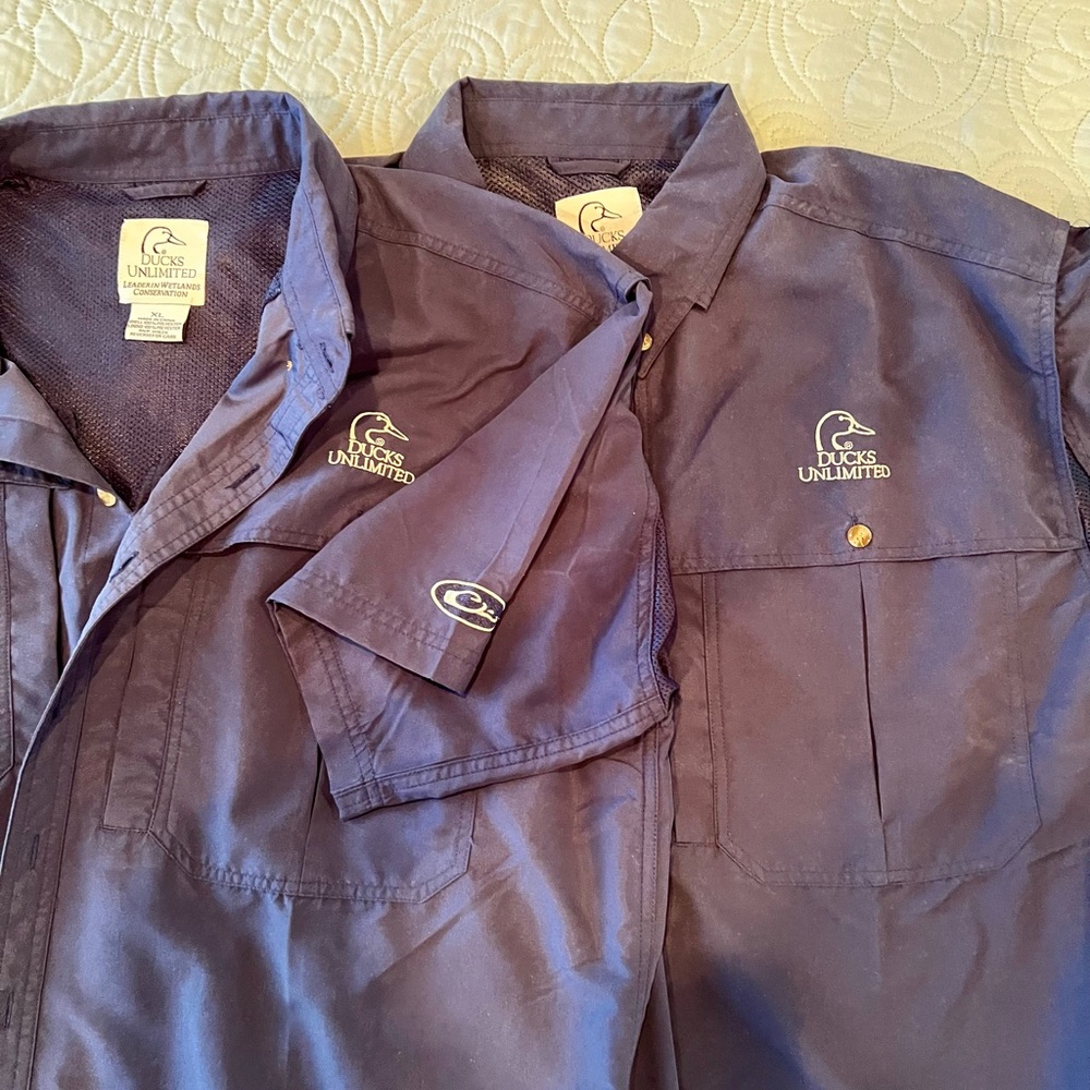 Men's Ducks Unlimited Casual Button Down Shirt-set of 2